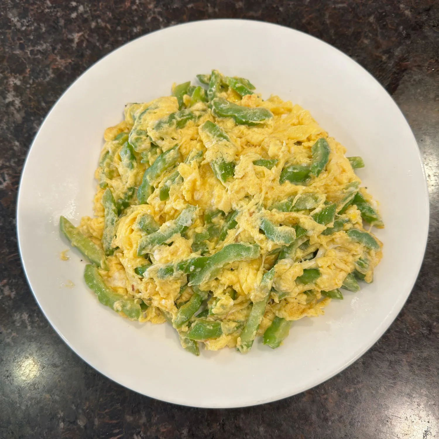 Eggs stir-fried with green beans and scallions for a light savory dish at China Palace Restaurant, a Chinese Restaurant in Milpitas